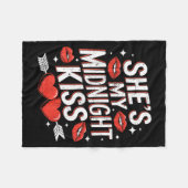 Couverture Polaire Happy New Year Couples She's My Midnight Kiss Vale (Devant (Horizontal))