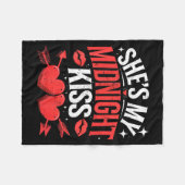 Couverture Polaire Happy New Year Couples She's My Midnight Kiss Vale (Devant (Horizontal))