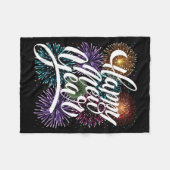 Couverture Polaire Happy New Year Firework Family Matching Men Women (Devant (Horizontal))