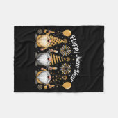Couverture Polaire Happy New Year Gnome Confetti Fireworks New Year's (Devant (Horizontal))