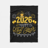Couverture Polaire Happy New Year Party 2026 Ballon Family Matching F (Devant)