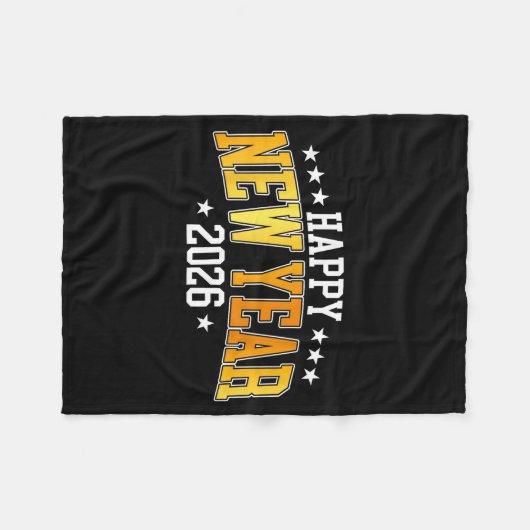 Couverture Polaire Happy New Year Party New Years Eve 2026 Fireworks (Devant (Horizontal))