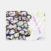 Couverture Polaire Happy Penguins Baby Fleece Blanket (Devant (Horizontal))