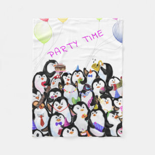 Couverture Polaire Happy Penguins Baby Fleece Blanket