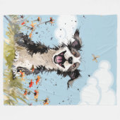 Couverture Polaire Happy Pup (Devant (Horizontal))