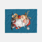Couverture Polaire Happy Reindeer And Santa Christmas Illustration Pr (Devant (Horizontal))