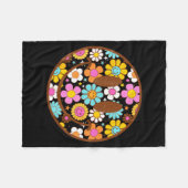 Couverture Polaire Happy Retro Daisy Smile Face Preppy Aesthetic Men  (Devant (Horizontal))