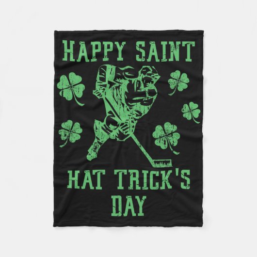 Couverture Polaire Happy Saint Hat Tricks Day Funny St Patrick's Day (Devant)