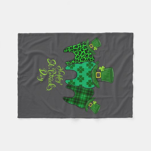 Couverture Polaire Happy St Patrick's Day Dental Istant Tooth Patrick (Devant (Horizontal))