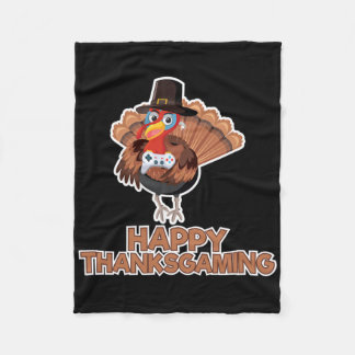 Couverture Polaire Happy Thanksgaming Funny Gaming Enthusiast Turkey 