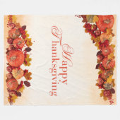 Couverture Polaire Happy Thanksgiving (Devant (Horizontal))