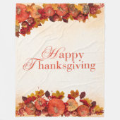 Couverture Polaire Happy Thanksgiving (Devant)