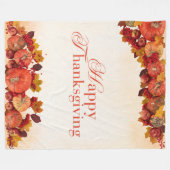 Couverture Polaire Happy Thanksgiving (Devant (Horizontal))