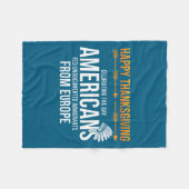Couverture Polaire Happy Thanksgiving, Native American Truth_ America (Devant (Horizontal))