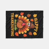 Couverture Polaire Happy Thanksgiving Turkey Family Dinner Thanksgivi (Devant (Horizontal))