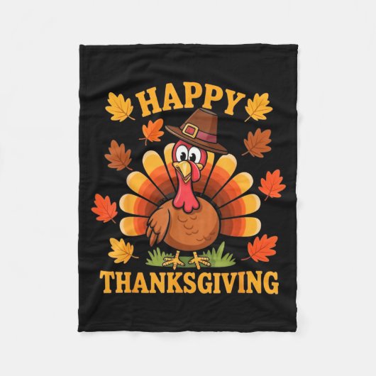 Couverture Polaire Happy Thanksgiving Turkey Family Dinner Thanksgivi (Devant)