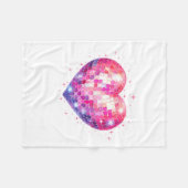 Couverture Polaire Happy Valentine's Day Coquette Nk Disco Ball Heart (Devant (Horizontal))