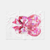 Couverture Polaire Happy Valentine's Day Funny Coquette Disco Ball He (Devant (Horizontal))