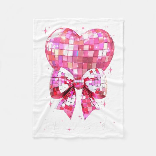 Couverture Polaire Happy Valentine's Day Funny Coquette Disco Ball He (Devant)