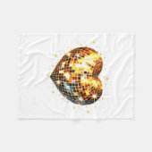 Couverture Polaire Happy Valentine's Day Funny Gold Coquette Disco Ba (Devant (Horizontal))