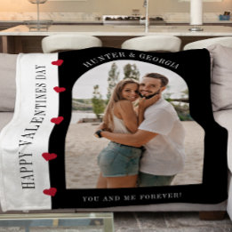 Couverture Polaire Happy Valentines jour moderne design romantique ph