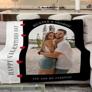 Couverture Polaire Happy Valentines jour moderne design romantique ph