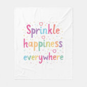 Couverture Polaire Happy Vibes Sprinkle Happiness Confetti Art (Devant)