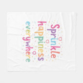 Couverture Polaire Happy Vibes Sprinkle Happiness Confetti Art (Devant (Horizontal))