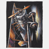 Couverture Polaire Hard Pastel Antique Biplane Avion Avion (Devant)