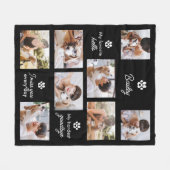 Couverture Polaire Hardest Goodbye Pet Dog Memorial 8-Photo Collage (Devant (Horizontal))