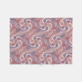 Couverture Polaire Hares torse Tesselation doux Blanche violette 2 (Devant (Horizontal))