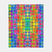 Couverture Polaire [Harlequin Cravate-Dye] À damiers fractal diamant (Devant)