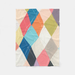 Couverture Polaire Harlequin Hopscotch - Motif Jacquard