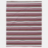 Couverture Polaire Harmonie d'automne - Bourgogne, vert et gris (Devant)