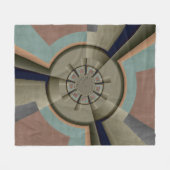 Couverture Polaire Harmonie de couleurs abstraites modernes Art graph (Devant (Horizontal))