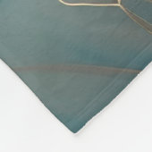 Couverture Polaire Harmonie d'or - Turquoise et Abstrait d'or (Coin)