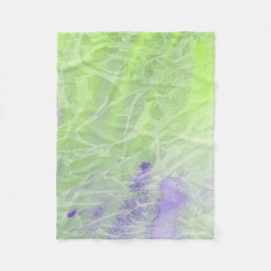 Couverture Polaire Harmonie Douce Verte et Lavande (Devant)