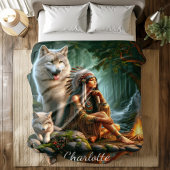 Couverture Polaire Harmonie entre Indiens autochtones et loups dans l