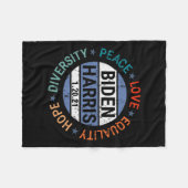 Couverture Polaire Harris Peace Love Equality Hope Diversity Janvier (Devant (Horizontal))