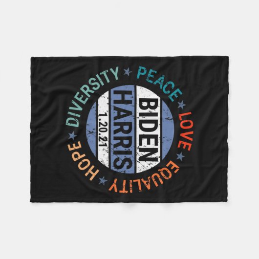 Couverture Polaire Harris Peace Love Equality Hope Diversity Janvier (Devant (Horizontal))