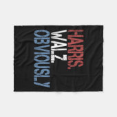 Couverture Polaire Harris Waltz 2024 Election Kamala Harris Tim Waltz (Devant (Horizontal))