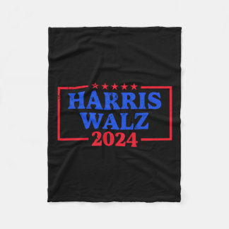 Couverture Polaire Harris Walz 2024 Logo Démocrate Slogan Kam