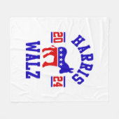 Couverture Polaire Harris Walz 2024 pour le président Patriotic Democ (Devant (Horizontal))