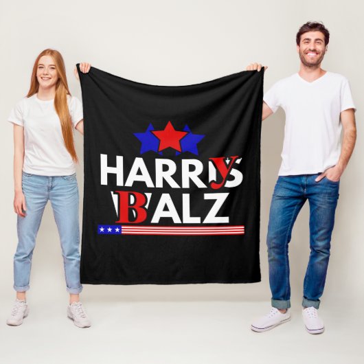 Couverture Polaire Harris Walz 24 Harry Balz 2024 Meme Democratics (En situation)