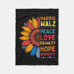 Couverture Polaire Harris Wheimer Paix Aimer Égalité Espoir Diversité
