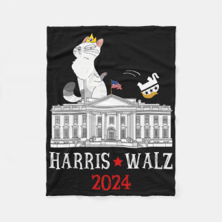 Couverture Polaire Harris Won 2024 President Election Funny Cat Ladie