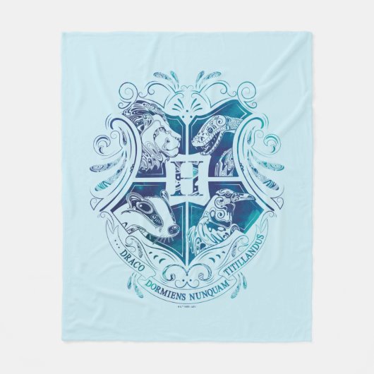 Couverture Polaire Harry Potter | Aguamenti HOGWARTS™ Crest (Devant)