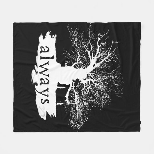 Couverture Polaire Harry Potter | Always Quote Silhouette (Devant (Horizontal))