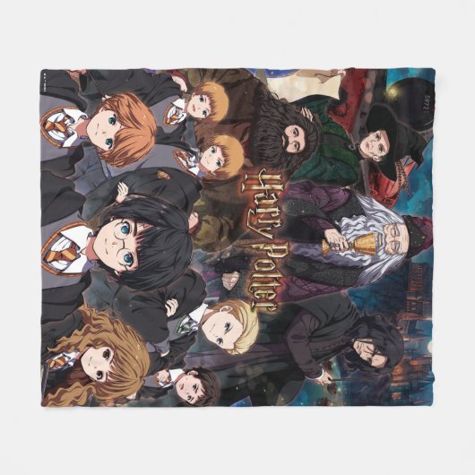 Couverture Polaire HARRY POTTER™ Anime Ensemble Scene (Devant (Horizontal))