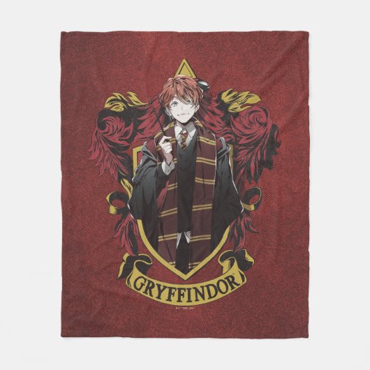 Couverture Polaire HARRY POTTER™ | Anime Ron Weasley House Crest (Devant)